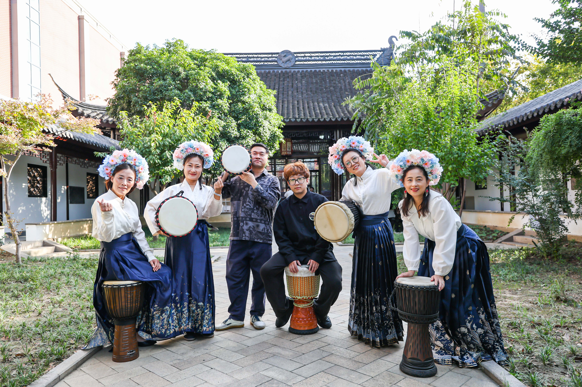 圖為職工夜校非洲鼓班。常州市總工會供圖
