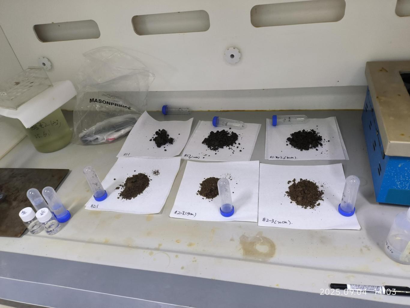 學(xué)生們采集的土壤樣本。學(xué)校供圖