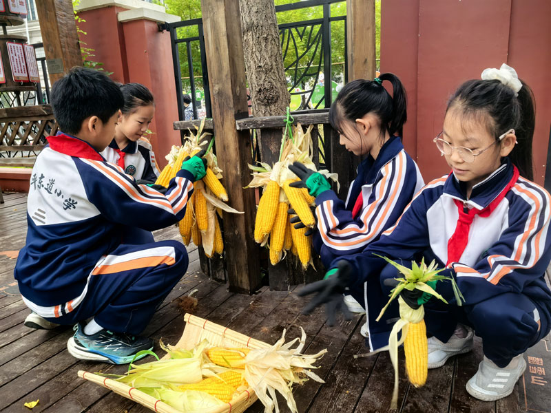 學(xué)生們?cè)诹罆裼衩住W(xué)校供圖