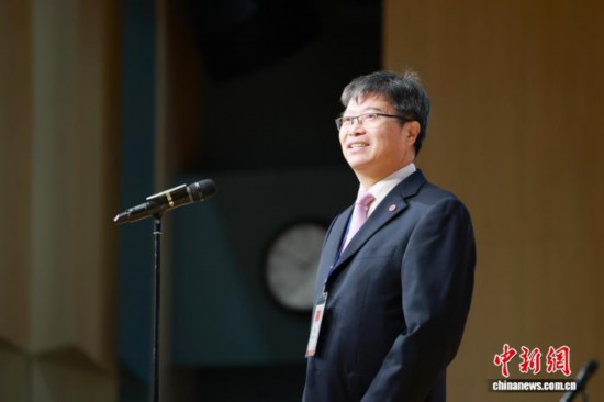 圖為中國人民大學(xué)校長林尚立在開幕式上致辭。 (主辦方供圖)